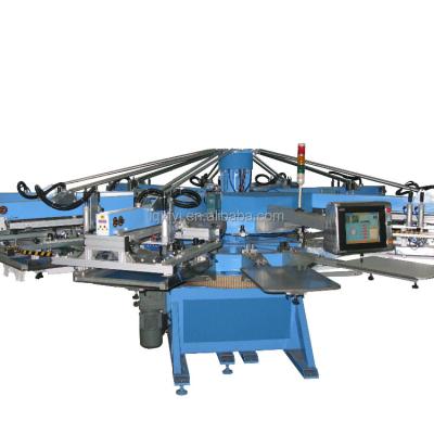 China Factory Automatic 6 Color 12 Stations Silk T-shirt Printing Machine For Sale for sale