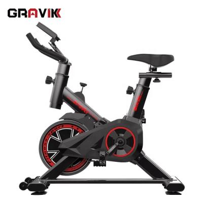 China Latest Design Universal Indoor Gym Fitness Commercial Spinning Bike With Screen Protector Bracket for sale