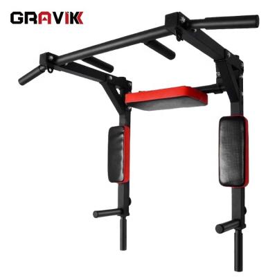 China Durable Fitness Wall Mounted Pull Up Chin Up Bar Training Fitness Heavy Duty Weight Lifting Dip Parallel Bar for sale