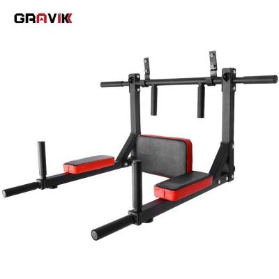 China Durable Fitness Wall Mounted Pull Up Heavy Duty Chin Up Bar Training Fitness Dip Parallel Bar for sale