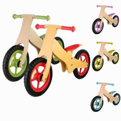 China Popular Street Balance Bike Wooden Ride on Toy Car Kids Wooden Ride on Balance Bike for sale