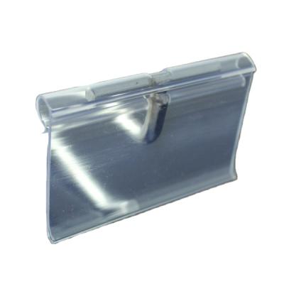 China Plastic PVC Supermarket Shelf Talker For Wire Hook for sale