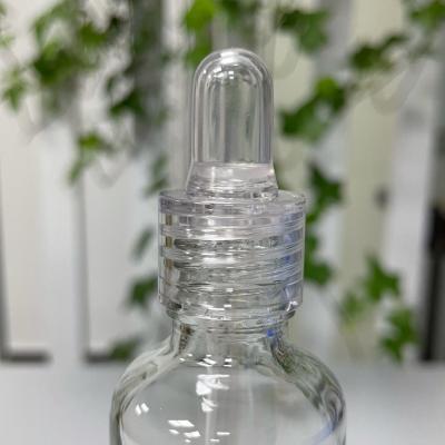 China Clear PVC Nipple Dropper Transparent PETG Cap for Skincare Oil 24/410 for sale