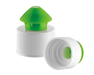 China JL-CP103C 24/410 Ribbed Child Proof PP Ribbed 24 410 Plastic Closure Push Pull Caps for sale