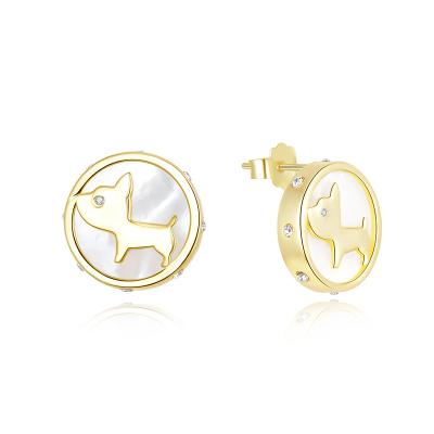 China BOHEMIA RINNTIN Jewelry EQE31gold 925 Sterling Silver 14K Gold Stud Earrings For Women 2020 for sale