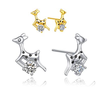 China RINNTIN SE171 Cute Sterling Silver Stud Earrings Designed For Christmas Fashion Jewelry for sale