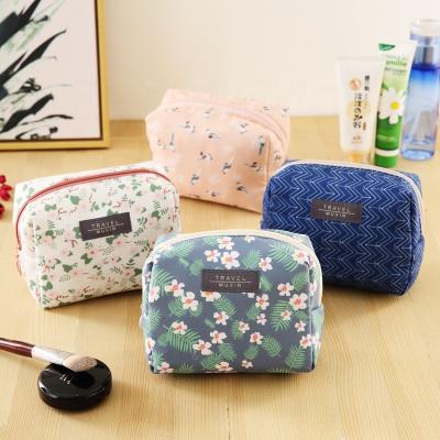 China Fashion Women Waterproof Cute Portable Mini Cotton Makeup Bag Storage Cosmetic Pouch For Travel for sale