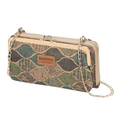 China Cork Wallets Purse Simple Handbags For Women Cork Clutch Bag Eco Friendly With Chain Should Tie Multi Pattern Design for sale