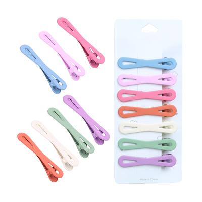 China Japan and Korean factory direct style Korean version of the hot fashion metal hairpin, clip hair candy color hairpin for sale