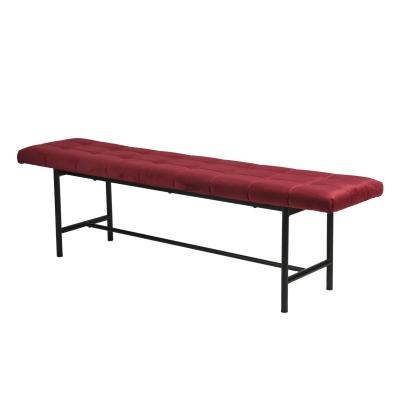 China Cheap Price French Country Leisure Bench Home Furniture Comfortable Wine Red Living Room Sofa Chairs/Long Dining Chair/Leisure Bench for sale