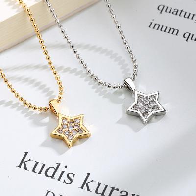 China Other New Products Necklace Wedding Gift Copper Plated Gold Star Necklace for sale