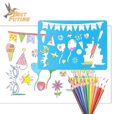 China Eco-friendly Plastic PP/PE Party Cake Drawing Stencil Custom Template For Girl for sale