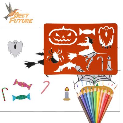 China Eco-friendly PP Plastic Halloween Custom Drawing Stencils for sale