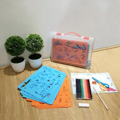 China Hot Selling Eco-friendly PP Plastic Eco-friendly Drawing Stencil Sets For Kids for sale