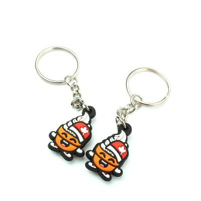 China Private Ice Logo Custom Design Cartoon Rubber 3D Brand PVC Silicone Keychains for sale