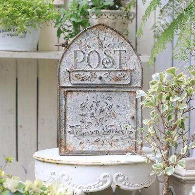 China Durable Metal Mailbox Butizone Storage Mailbox For Letting Message Farmhouse Mail Decoration Opens Outdoor Mailbox for sale