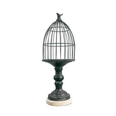 China Europe Black Birdcage Decoration Vintage Metal Sconce Balcony Garden Corridor for sale