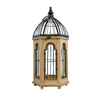 China Europe Birdcage Flower and Plant Wall Hanging Decor Vintage Metal Candle Holder Balcony Garden Hanging Corridor for sale