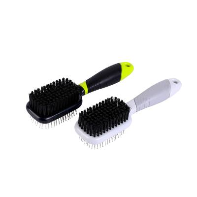 China Sustainable Dog Grooming Brush Pets Grooming Comb For Removing Double Sided Pet Slicker Shedding Brush for sale