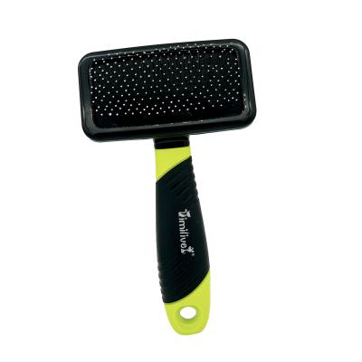 China Factory Viable Soft Massage Best-Selling Soft Massage Best-Selling Fur Slicker Grooming Pet Hair Remover Clean Loose Brush for sale