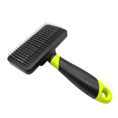 China Hot Selling Quality Viable Thin Dog Stainless Steel Needlepet Self-cleaning Brush With Beads for sale