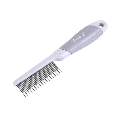 China Sustainable Pet Comb with Long and Short Stainless Steel Teeth, Dog Comb Removing Matted Fur, Dog& Cat Grooming Tools for sale