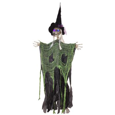 China LED Light Up Hanging Halloween Witch Ghost Costume 4ft With LED Light for sale