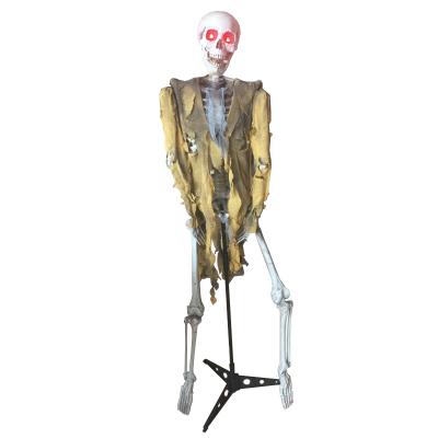 China LED Light And Healthy Halloween Prop Decoration Position Mummy Life Size Skeleton for sale