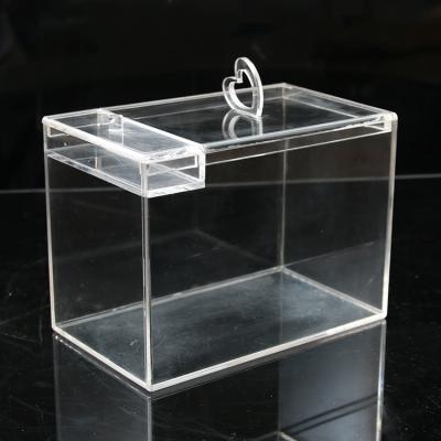 China Gift Box For Acrylic Clear Plastic Jewelry Boxes Plexiglass Decorations Display Boxes Pink Transparent Square Clear Acrylic Display Box for sale