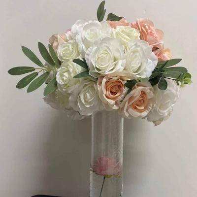 China New Design Vase Shape 40cm Clear Acrylic Cylinder Wedding Party Event Flower Decorations Acrylic Flower Stand For Wedding Centerpiece Decoration for sale