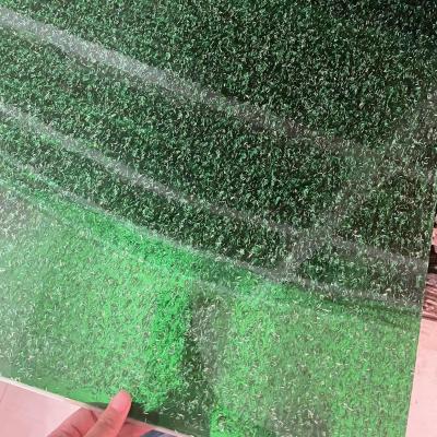 China Decoration Pattern Translucent Green Panel Acrylic Glitter Board For Making Jewelry for sale