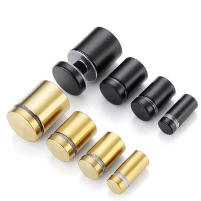 China Stainless Steel White Gold 19*25 Black Silver Glass Standoff Screws Wall Mount Sign Advertising Standoff Screw for sale