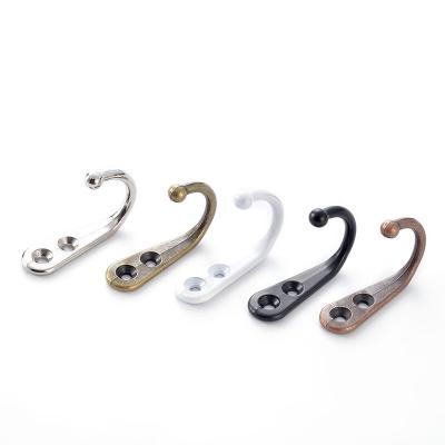 China Zinc Alloy Kitchen Towel Hooks Traditional Furniture Hardware Wall Mount Cloth Hanger Hat Hook for sale