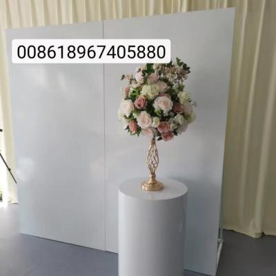 China Wedding Party Event Decorations Customized Square White Wedding Stage Backdrop Metal Party Background For Wedding Party Photo Studio Decorations for sale