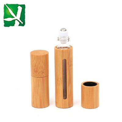 China Eco - Friendly 5ml / 10ml / 15ml / 20ml Bamboo Roller Bottle , Bamboo Cosmetic Packaging for sale