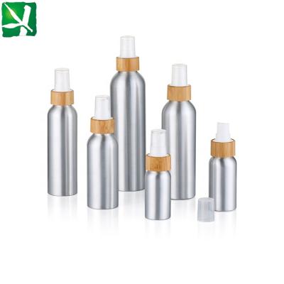 China Bottles Foil Lotion Bottle With Pump / Bamboo Lid , Bamboo Cosmetic Packaging for sale