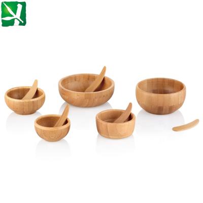 China China Manufacturer Bamboo DIY Facial Bowl and Spoon Viable, Wholesale Cosmetic Tools for sale