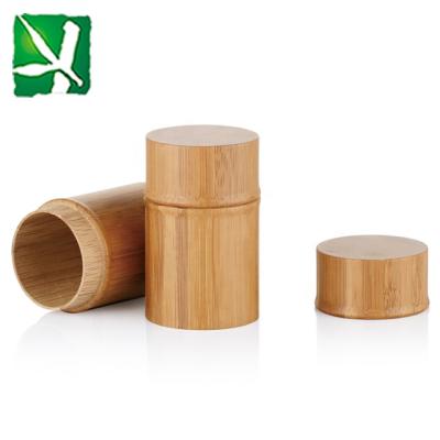 China Eco - Friendly Bamboo Jars / Storage Boxes With Bamboo Lids , Biodegradable Eco Friendly Reusable Packaging for sale