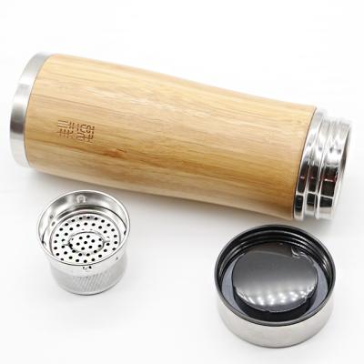 China Amazon Sustainable Success Stainless Steel Travel Flask Water Bottle Eco-Friendly Bamboo Tumbler Coffee Cup Mugs for sale