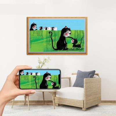 China Wifi 21.5 32 Inch Museum WIFI Smart Art Wooden Nft Picture Display Digital Photo Frame for sale