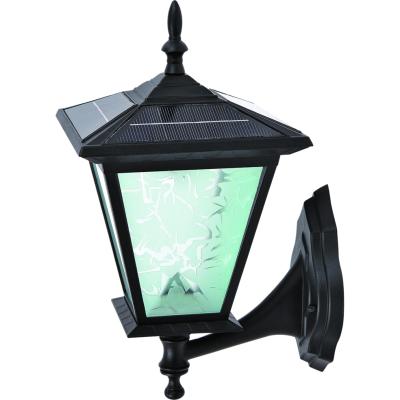 China Solar Outdoor Black LED Wall Mount Car Lantern Light Down Yard Direction Lantern Lamp for sale