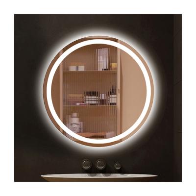 China Wholesale Round Bathroom Vanity Mirror Toilet Decoration LED Magnifying Mirror for sale