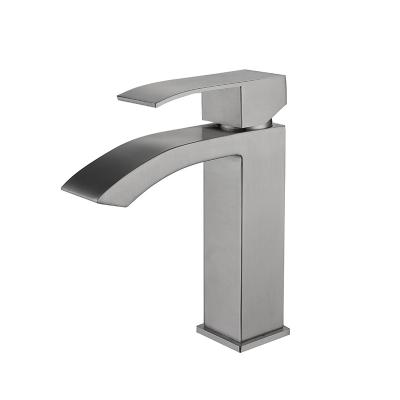 China Modern Venetio Bathroom 304 Stainless Steel Waterfall Faucet Pedestal Sink Faucet Sink Faucet for sale