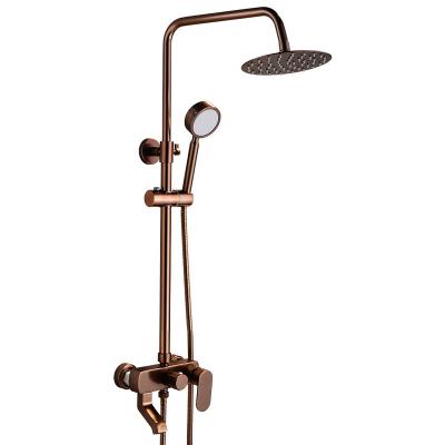 China Without Slide Bar Qualified Shower Mixer Tap Supplier China Rainfall Shower Faucet Rose Gold for sale