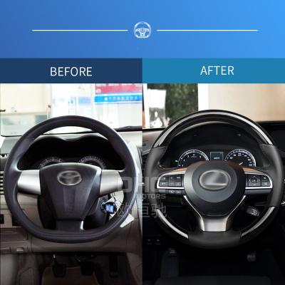 China Sports Wholesale Custom Leather Car Steering Wheel Fit For Toyota Levin Corolla 2012 To Lexus Wooden Steering Wheel 2018 for sale