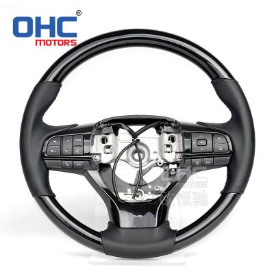 China Sports Piano Black Car Steering Wheel Wood Leather Fit For Toyota Corolla Levin Lexus ES 2014 2020 Steering Wheel for sale