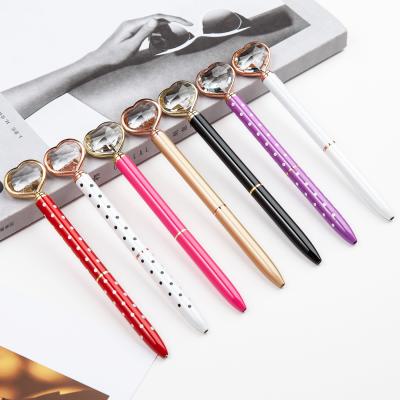 China Office & School Pen Wholesale Love Ballpoint Pen Diamond Pen Metal Pen for sale