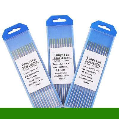 China 1pieces wp welding tool ground finishing tips Green Tig Welding Rods Pure Tungsten Electrodes 3.2mm*150mm/175mm for sale