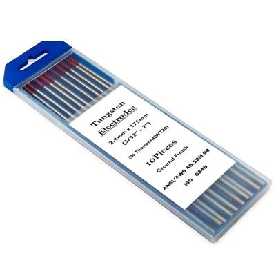 China TIG Welding Rods 1.0/1.6/2.0/2.4/3.0/3.2 Welding Tool Tungsten Electrodes Low Temperature 2% Thoriated WT20 Set 150/175mm for sale