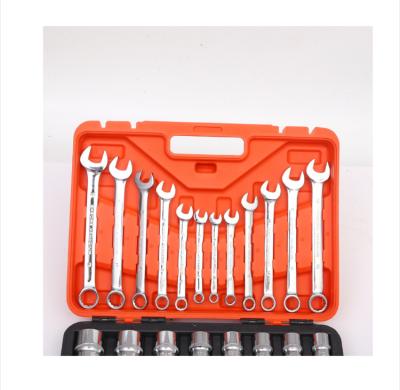 China Durable Auto Repair Socket Wrench Set Motorcycle Car Repair Vehicle Tool Box Ratchet Wrench Hardware Tool Combination for sale